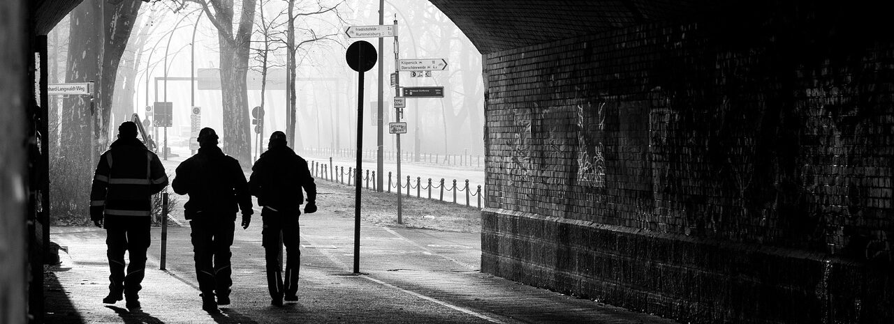 tunnel, people, the shade, light, city, cityscape, black and white, tunnel, people, people, people, people, people